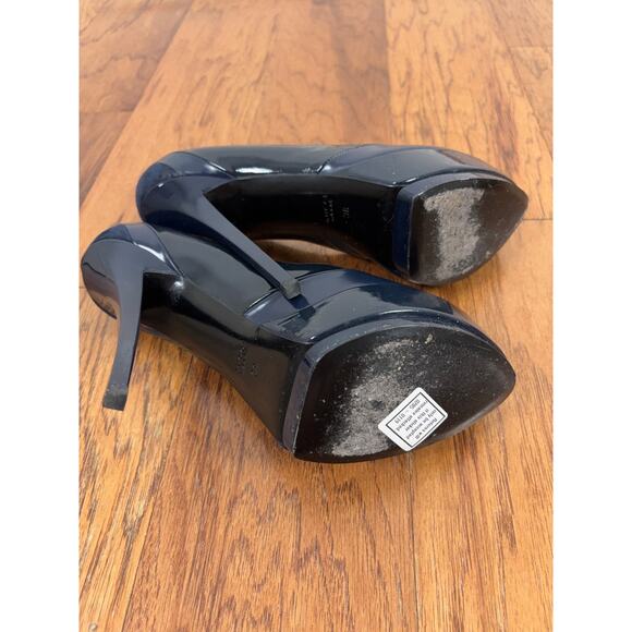 B45 Gucci Patent Leather Platform Pumps Womens EU 38 US 8 Feminine Iconic Chic - Picture 8 of 15